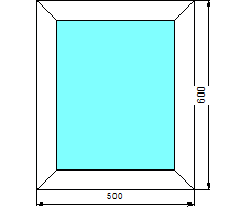 Одностворчатое окно глухое 500х600мм