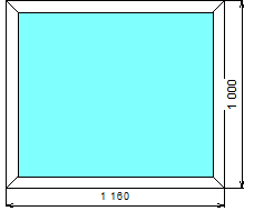 Окно одностворчатое 1160x1000мм