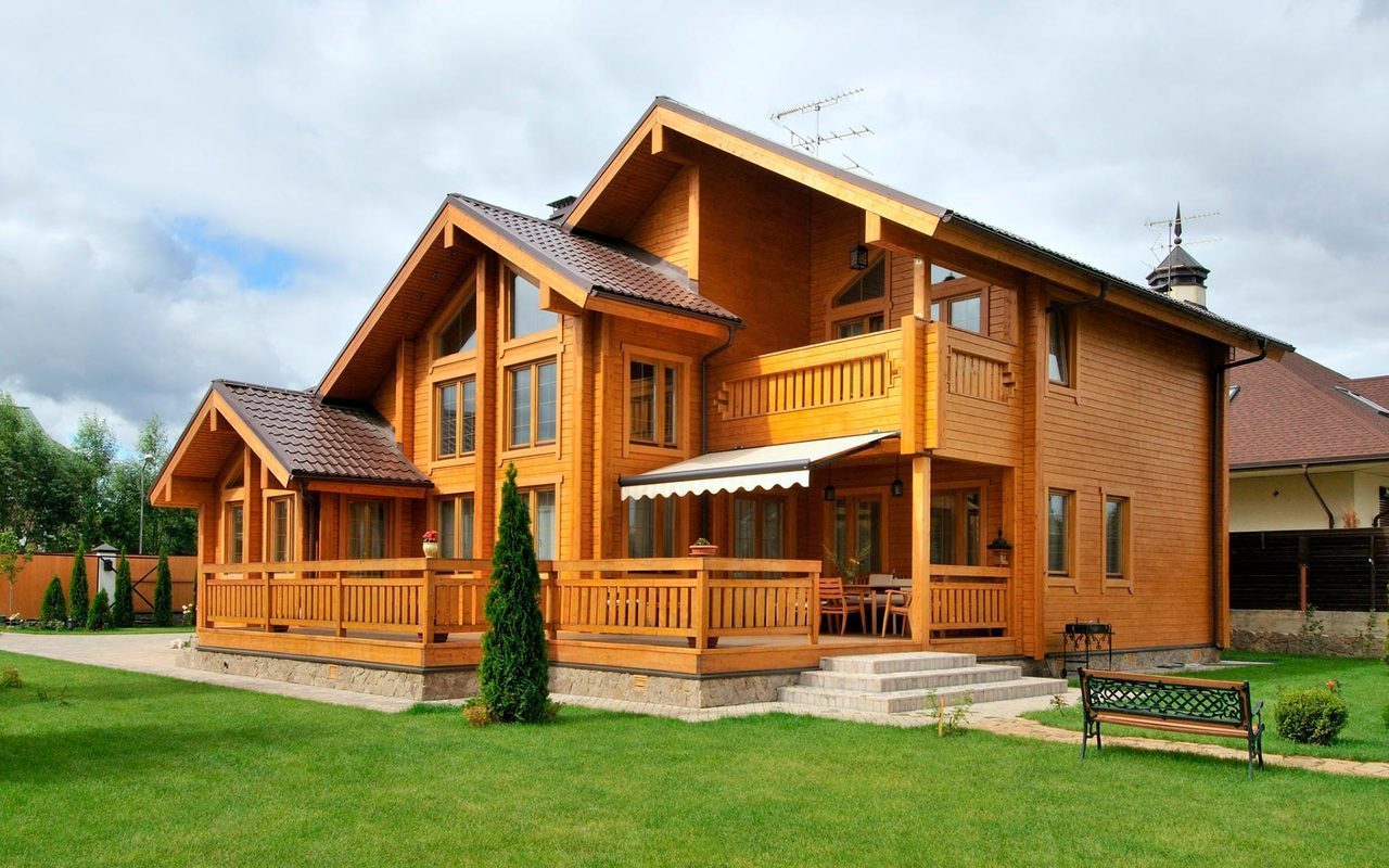 деревянные дома из клееного бруса фото